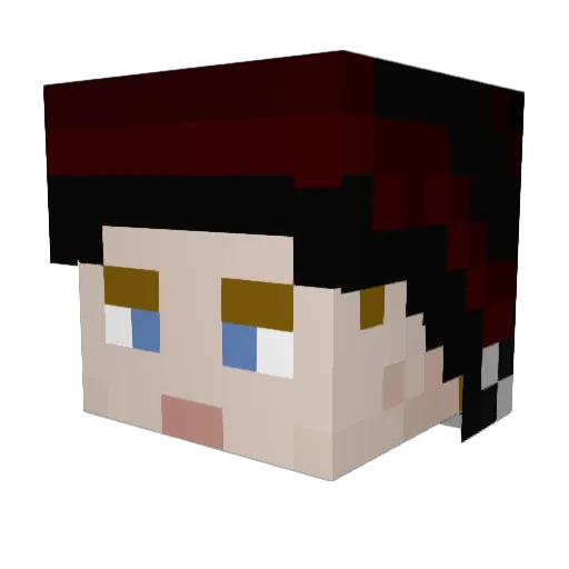 FrostedSt Minecraft avatar head, 3D render