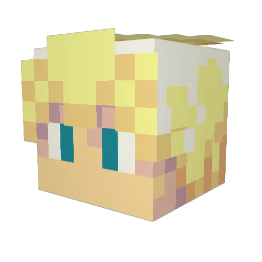 FrostedWMelon Minecraft avatar head, 3D render