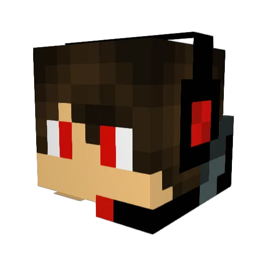 Frosted_Games Minecraft avatar head, 3D render