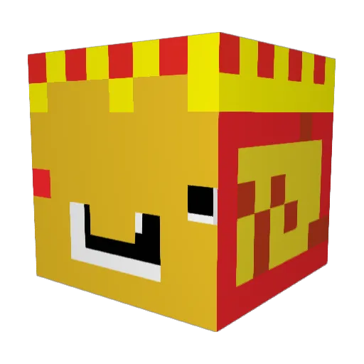 Frosted_Pizza Minecraft avatar head, 3D render