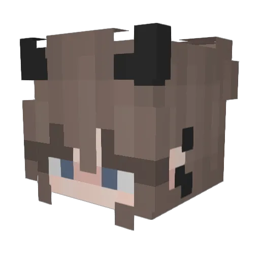 Frosted_butthair Minecraft avatar head, 3D render