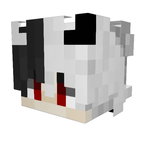 Frostelis Minecraft avatar head, 3D render