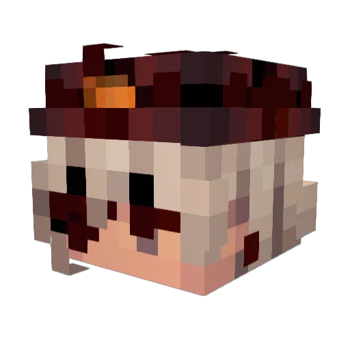 Frostever Minecraft avatar head, 3D render
