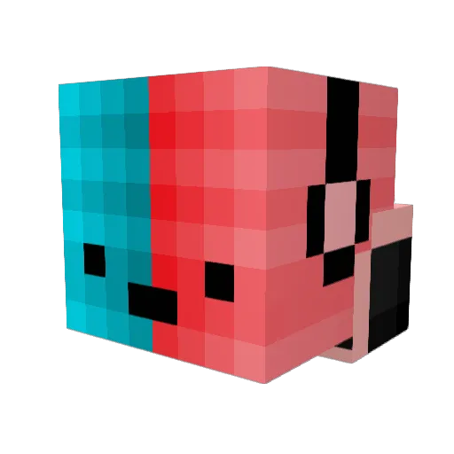 Frostfluch Minecraft avatar head, 3D render