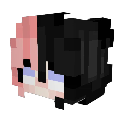 Frostgrunt Minecraft avatar head, 3D render