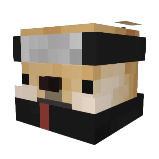 Frosti99 Minecraft avatar head, 3D render