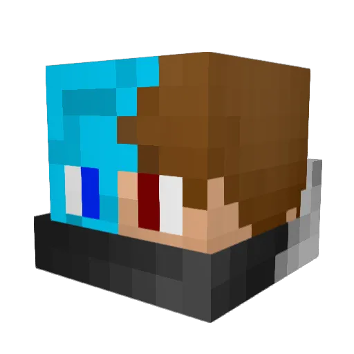 Frostie10 Minecraft avatar head, 3D render