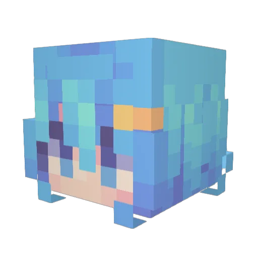 Frostieeth Minecraft avatar head, 3D render