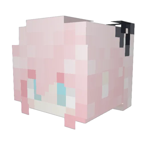 Frostimilk Minecraft avatar head, 3D render
