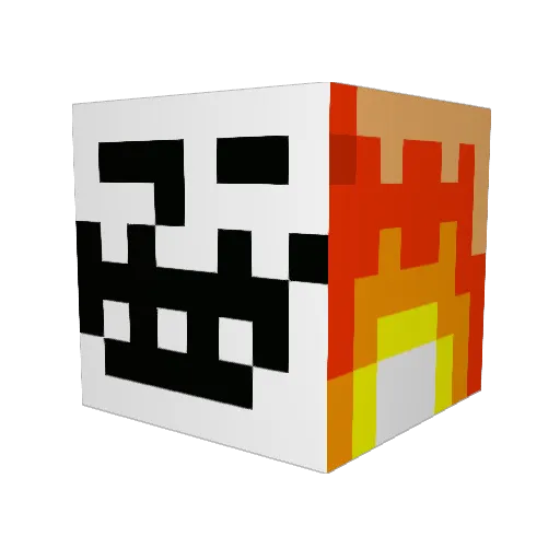 Frostle Minecraft avatar head, 3D render