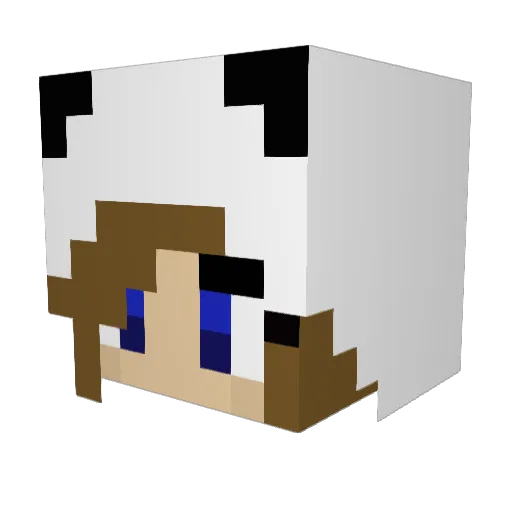 Frostlunte Minecraft avatar head, 3D render