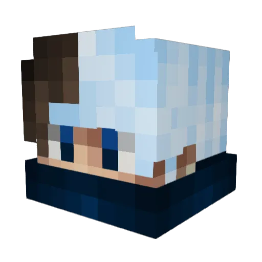 Frostnighte Minecraft avatar head, 3D render