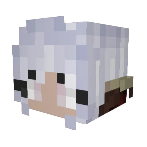 FrostoPotato Minecraft avatar head, 3D render