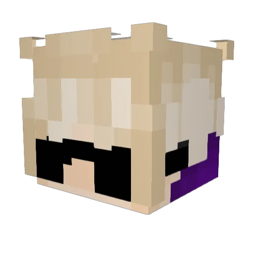 Frostonics Minecraft avatar head, 3D render