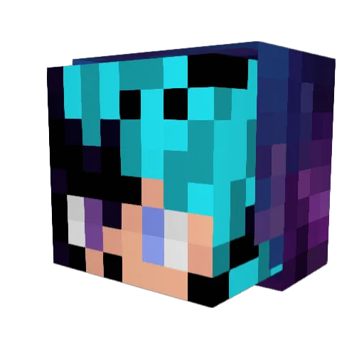 Frostsito Minecraft avatar head, 3D render