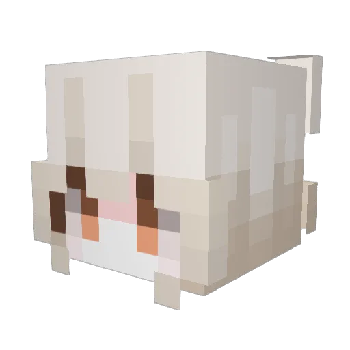 Frostwie Minecraft avatar head, 3D render