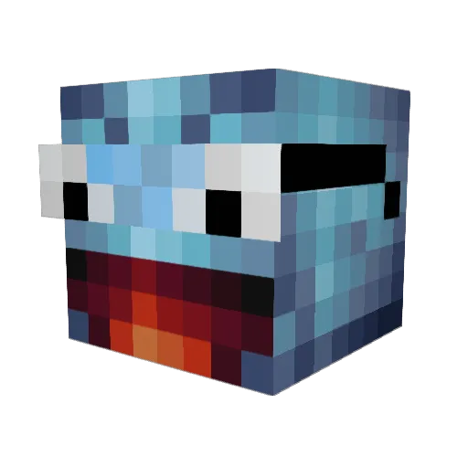 FrostyAFK21 Minecraft avatar head, 3D render