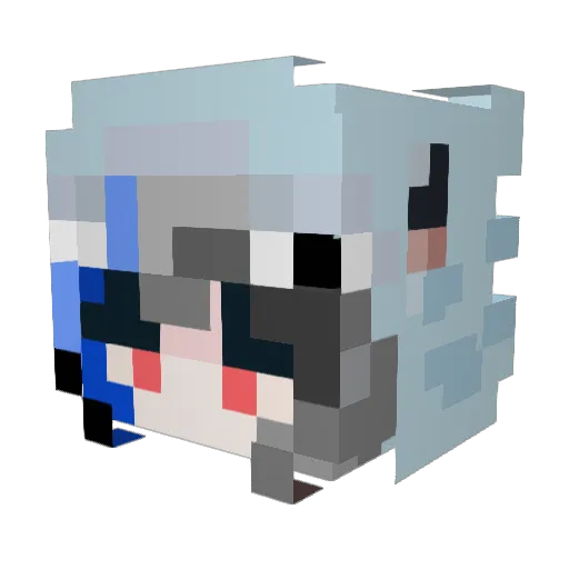 FrostyApri Minecraft avatar head, 3D render