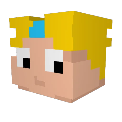 FrostyBite107 Minecraft avatar head, 3D render
