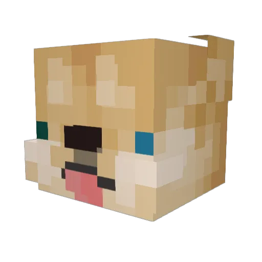 FrostyBunBun Minecraft avatar head, 3D render
