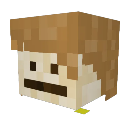 FrostyDarwin Minecraft avatar head, 3D render