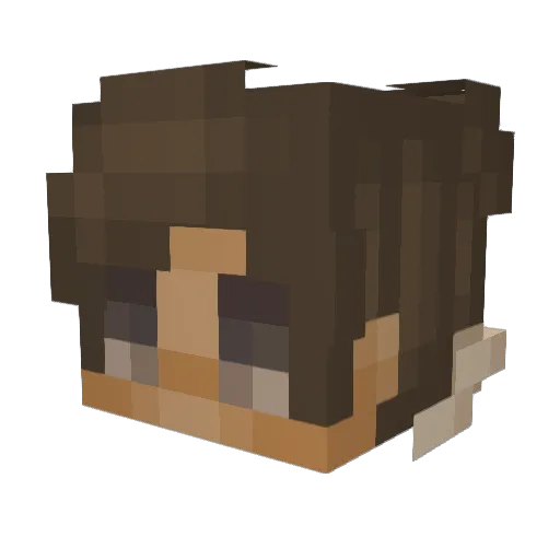 FrostyDog2002 Minecraft avatar head, 3D render
