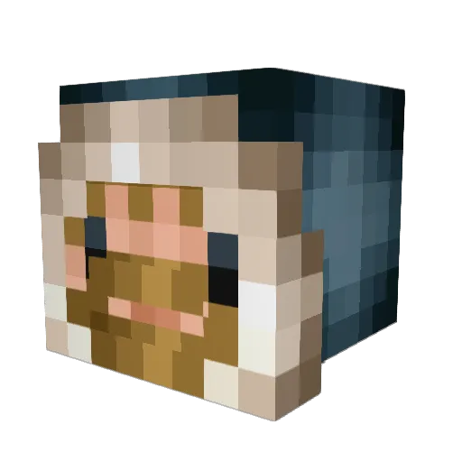 FrostyDog_ Minecraft avatar head, 3D render