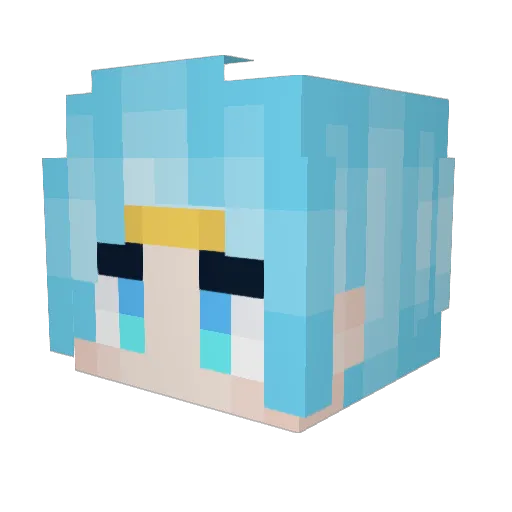 FrostyDreamer Minecraft avatar head, 3D render