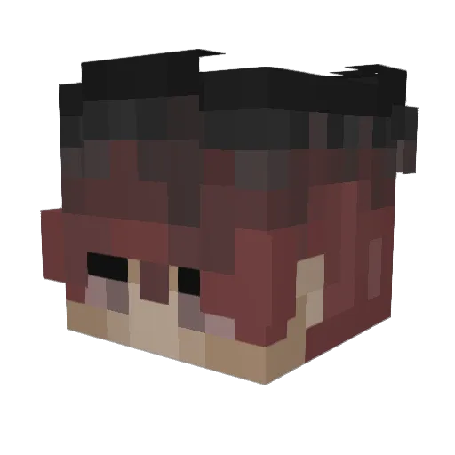 FrostyFrois Minecraft avatar head, 3D render