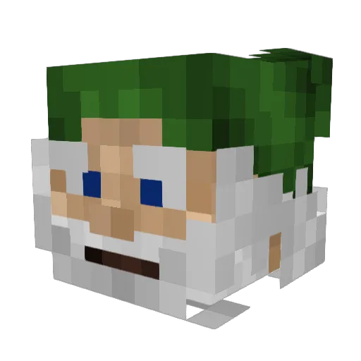 FrostyFyre Minecraft avatar head, 3D render