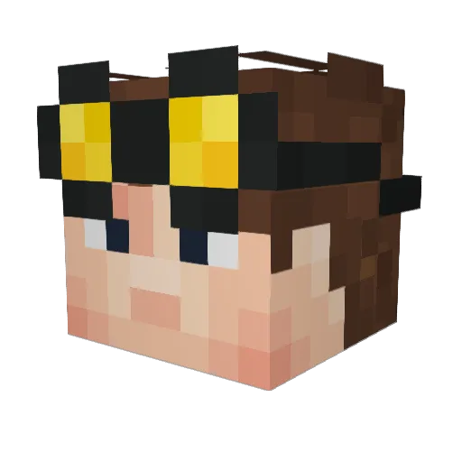 FrostyJoga007 Minecraft avatar head, 3D render