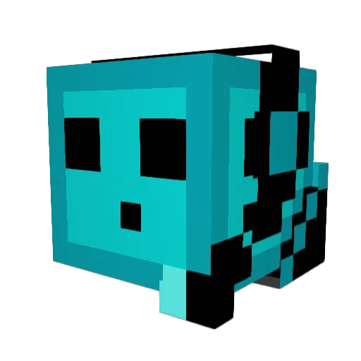 FrostyPhantom Minecraft avatar head, 3D render