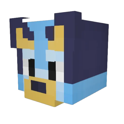 FrostyPuP54 Minecraft avatar head, 3D render