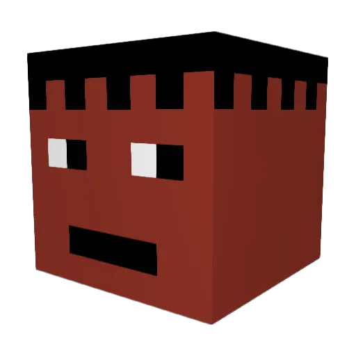 FrostyRavens Minecraft avatar head, 3D render