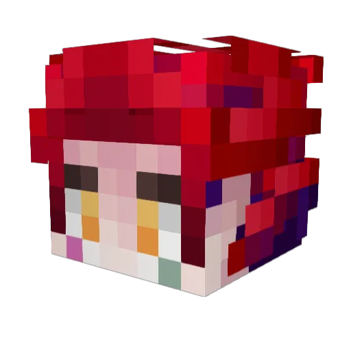 FrostyRex Minecraft avatar head, 3D render