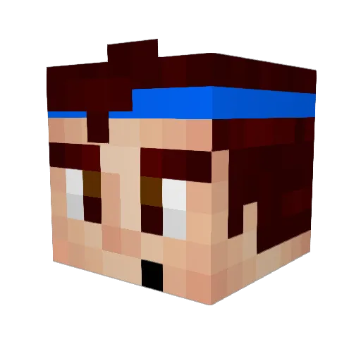 FrostyStuff Minecraft avatar head, 3D render
