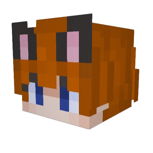 FrostyTaboo Minecraft avatar head, 3D render