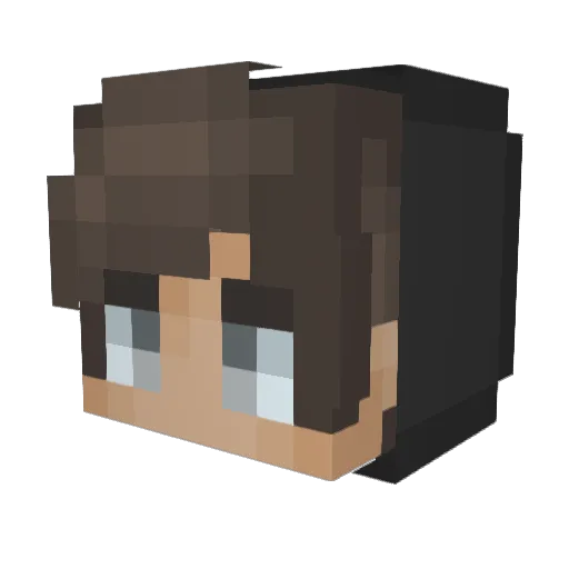 FrostyTheBiker Minecraft avatar head, 3D render