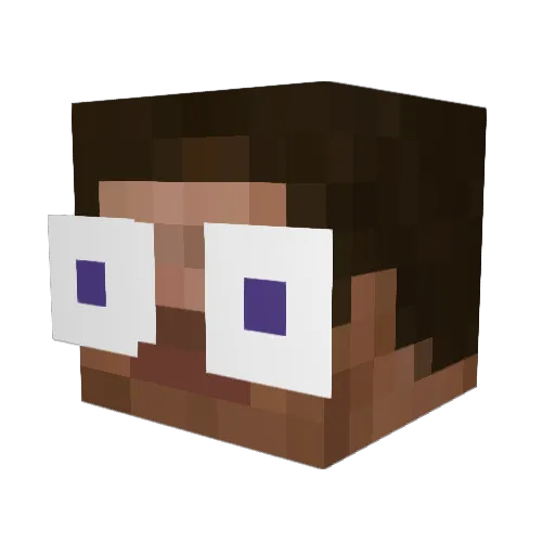 FrostyVelox Minecraft avatar head, 3D render