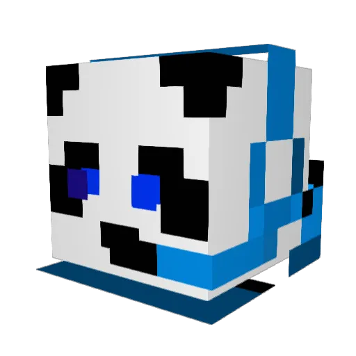 FrostyW Minecraft avatar head, 3D render