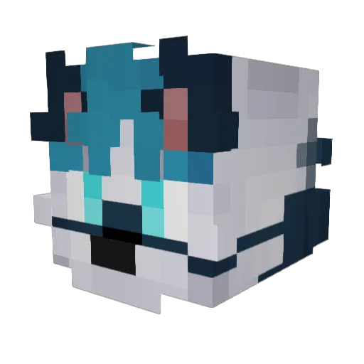 Frosty_Wolf33 Minecraft avatar head, 3D render