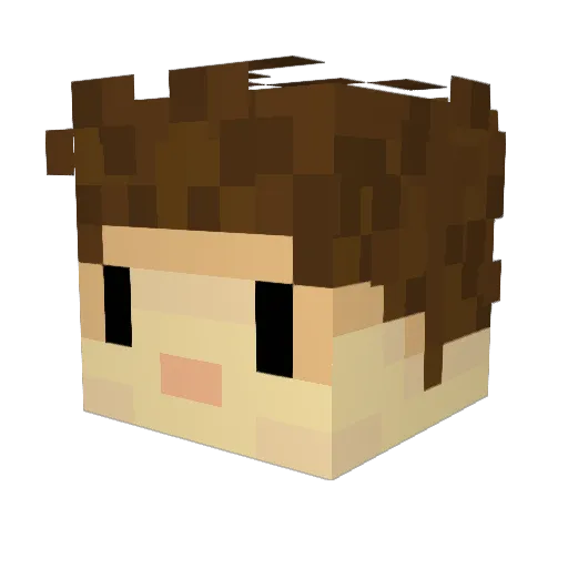 Frostycles Minecraft avatar head, 3D render