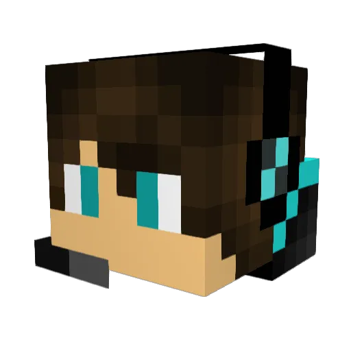 FrostyiV Minecraft avatar head, 3D render