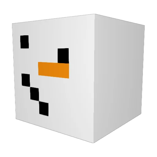 Frostyishappy Minecraft avatar head, 3D render