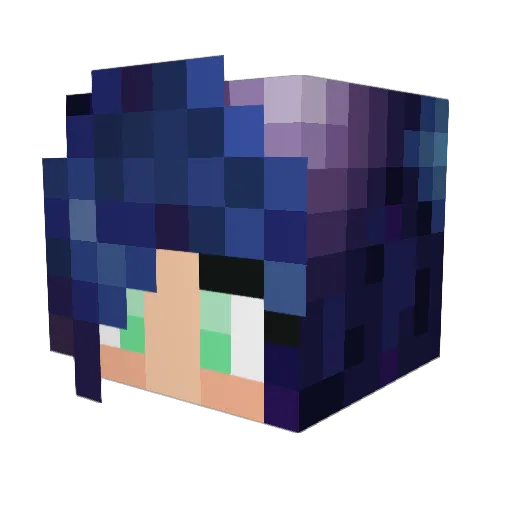 Frostyspace Minecraft avatar head, 3D render