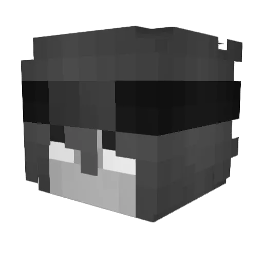 Frot Minecraft avatar head, 3D render