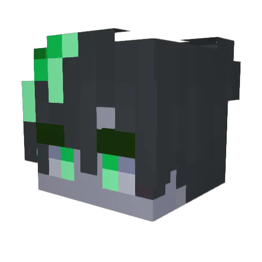 FrowningAbout Minecraft avatar head, 3D render