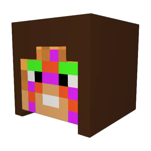 FrowningWolf Minecraft avatar head, 3D render