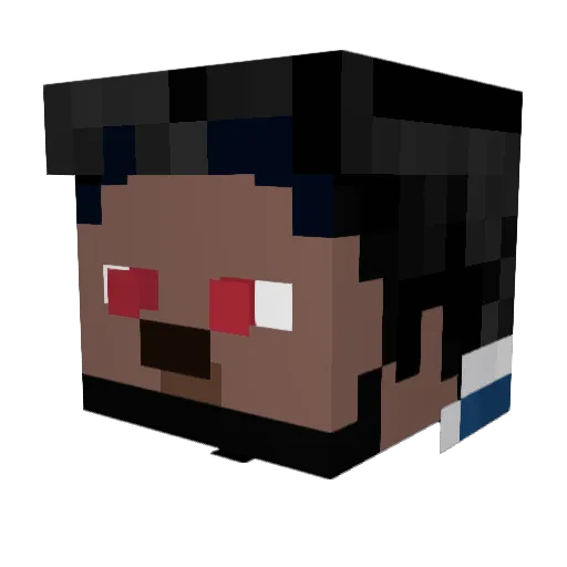 FroxOtaku Minecraft avatar head, 3D render