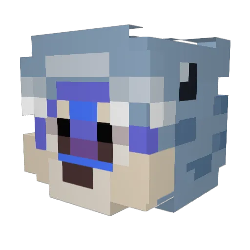 Froyz Minecraft avatar head, 3D render